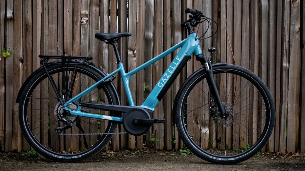 Dutch bike showing all weather features like covered chain guard and fenders